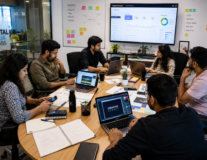 DNL team working together on digital strategy
